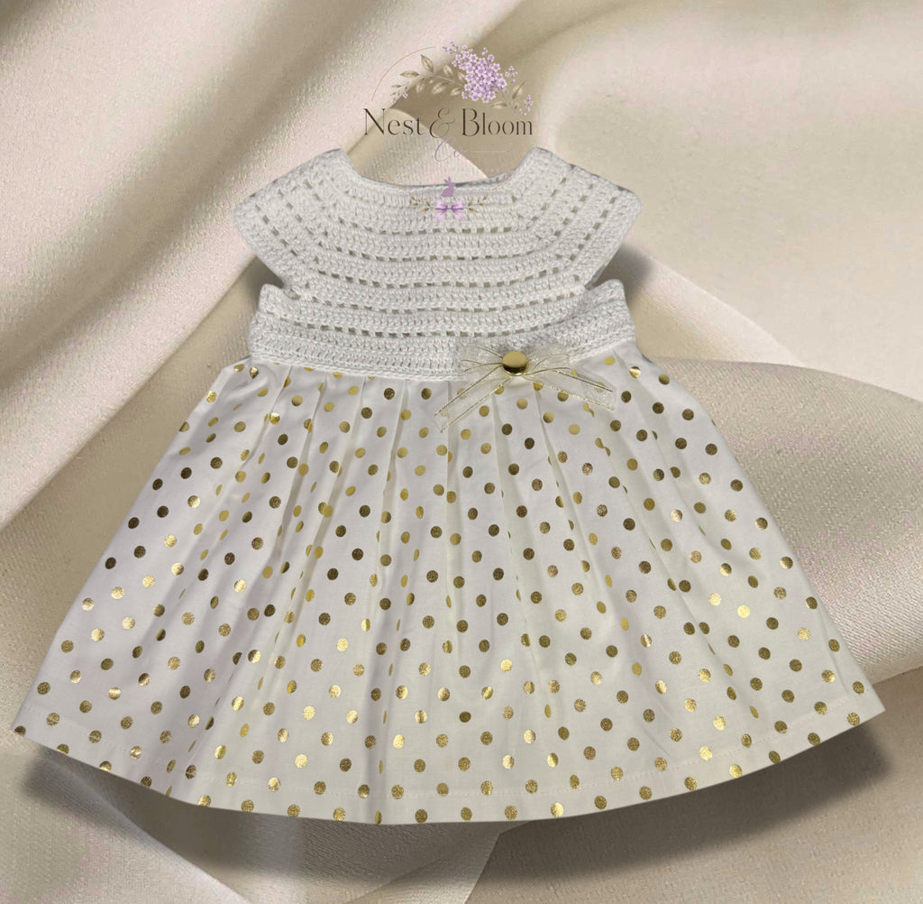Handcrafted Baby Dress Set – Baby’s First Year Collection ✨